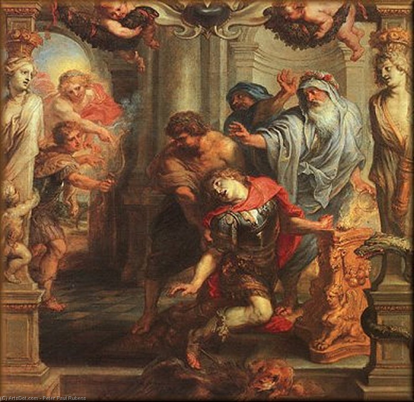 Wikioo.org - The Encyclopedia of Fine Arts - Painting, Artwork by Peter Paul Rubens - The Death of Achilles