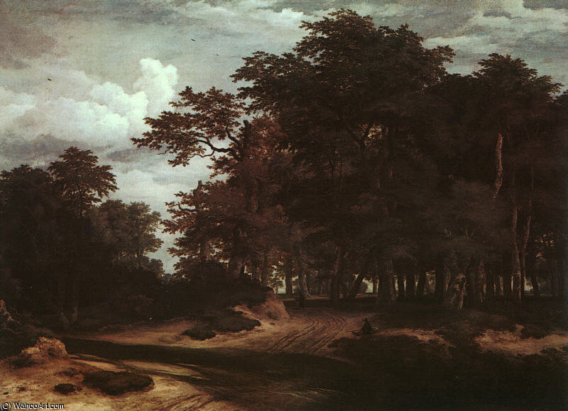Wikioo.org - Die Enzyklopädie bildender Kunst - Malerei, Kunstwerk von Jacob Isaakszoon Van Ruisdael (Ruysdael) - Die großen Wald