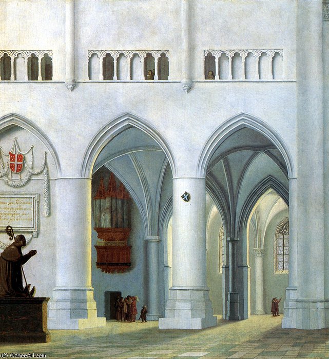 Wikioo.org - The Encyclopedia of Fine Arts - Painting, Artwork by Pieter Jansz Saenredam - Interior of the Church of St Bavo at Haarlem