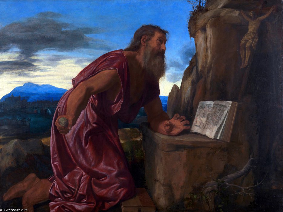 Wikioo.org - The Encyclopedia of Fine Arts - Painting, Artwork by Giovanni Girolamo Savoldo - Saint jerome