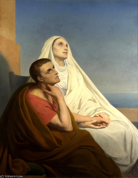 Wikioo.org - สารานุกรมวิจิตรศิลป์ - จิตรกรรม Ary Scheffer - Saints Augustine and Monica