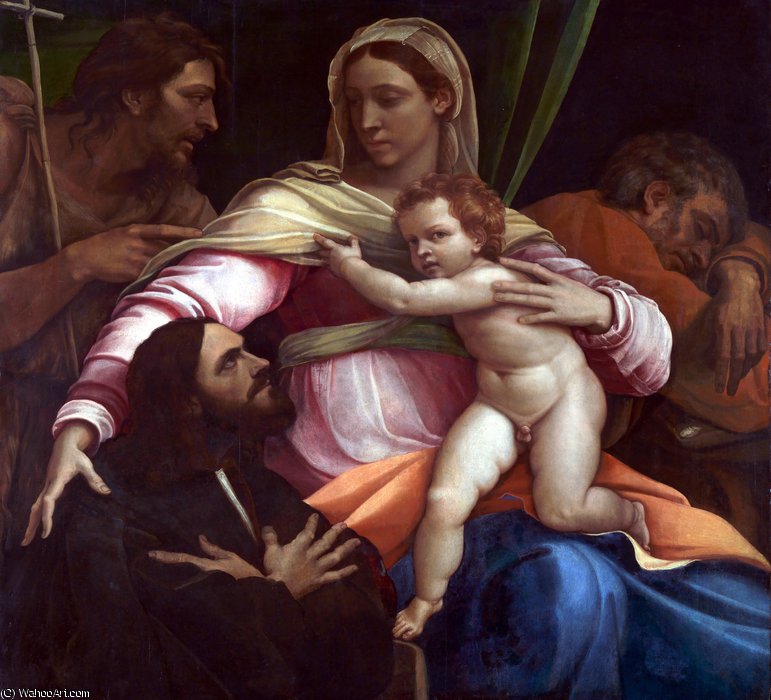 Wikioo.org - The Encyclopedia of Fine Arts - Painting, Artwork by Sebastiano Del Piombo - The Madonna and Child with Saints and a Donor