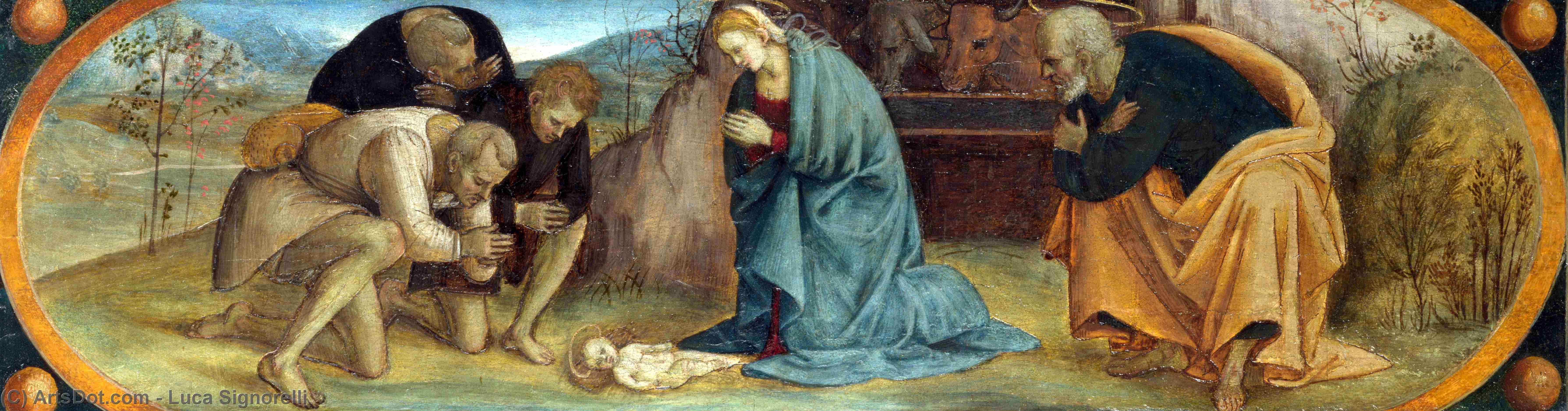 WikiOO.org - Encyclopedia of Fine Arts - Malba, Artwork Luca Signorelli - The Adoration of the Shepherds