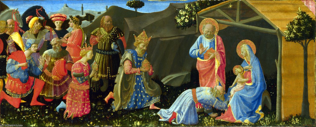 Wikioo.org - Bách khoa toàn thư về mỹ thuật - Vẽ tranh, Tác phẩm nghệ thuật Zanobi Strozzi - The Adoration of the Magi