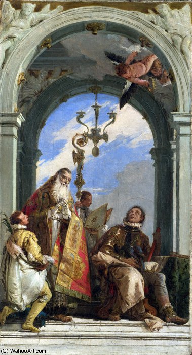 Wikioo.org - The Encyclopedia of Fine Arts - Painting, Artwork by Giovanni Battista Tiepolo - Saints Maximus and Oswald