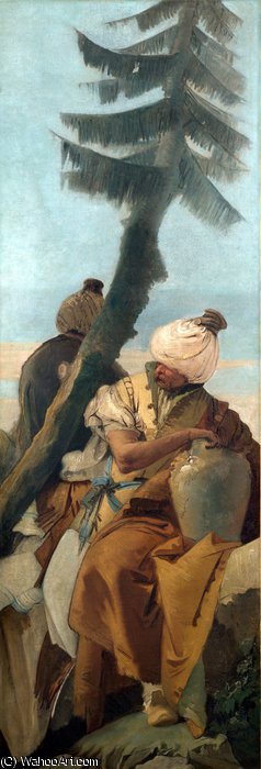 Wikioo.org - The Encyclopedia of Fine Arts - Painting, Artwork by Giovanni Battista Tiepolo - Two Orientals seated under a Tree