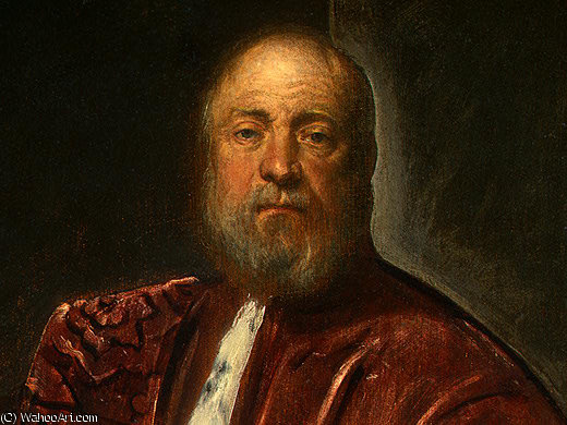 WikiOO.org - Enciklopedija likovnih umjetnosti - Slikarstvo, umjetnička djela Tintoretto (Jacopo Comin) - A Procurator of Saint Mark.s d -