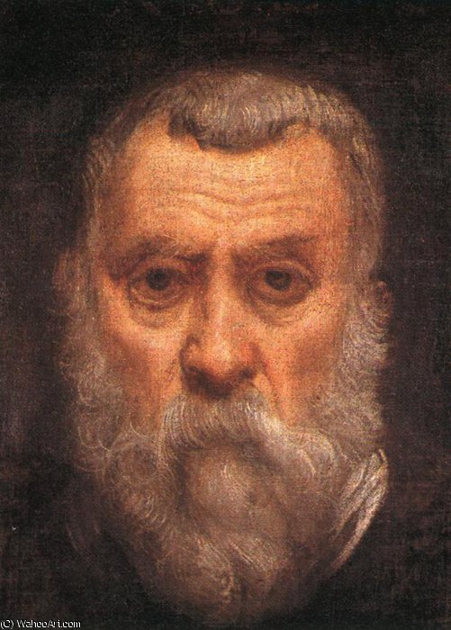 Wikioo.org – La Enciclopedia de las Bellas Artes - Pintura, Obras de arte de Tintoretto (Jacopo Comin) - autorretrato Re  -