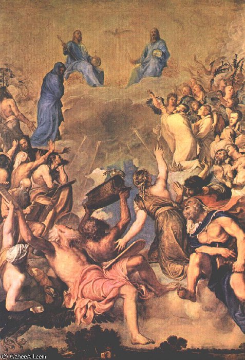 WikiOO.org - Encyclopedia of Fine Arts - Maalaus, taideteos Tiziano Vecellio (Titian) - Adoration of the Holy Trinity