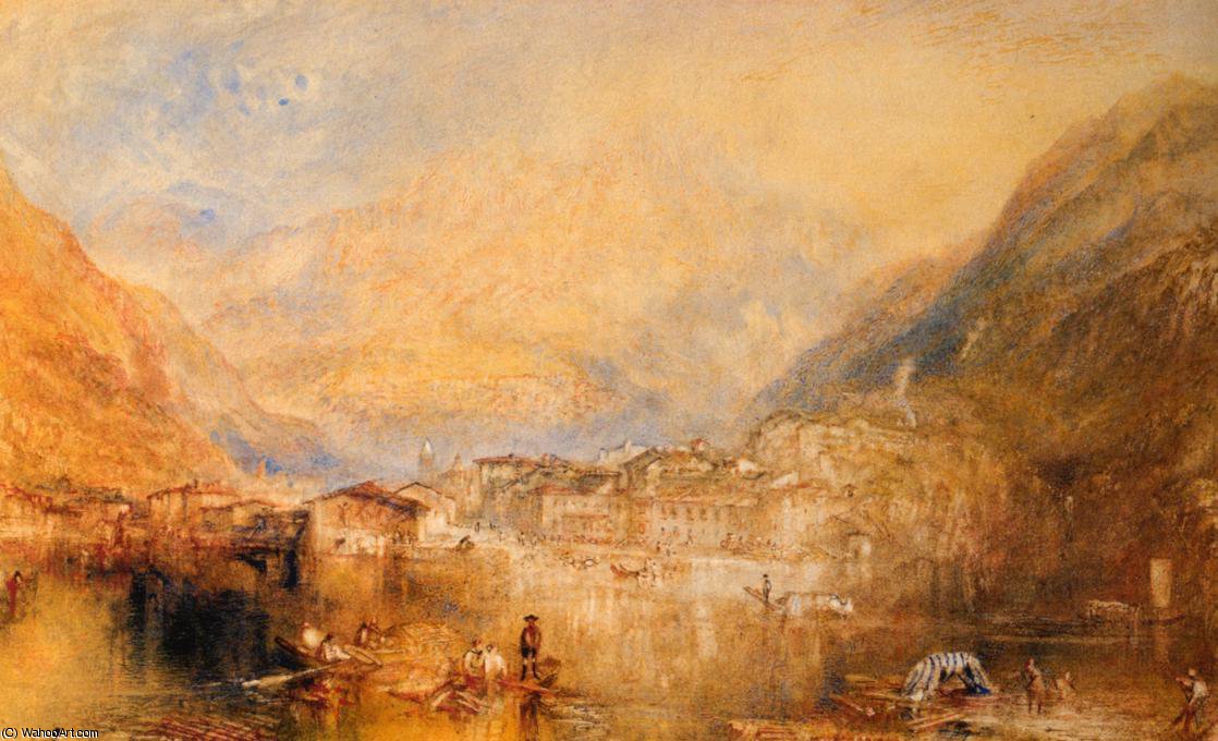 Wikioo.org - The Encyclopedia of Fine Arts - Painting, Artwork by William Turner - Brunnen from the Lake of Lucerne
