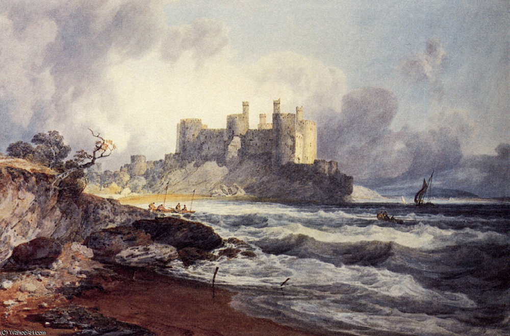WikiOO.org - Енциклопедия за изящни изкуства - Живопис, Произведения на изкуството William Turner - Conway castle