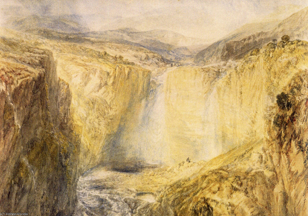 WikiOO.org - Enciklopedija dailės - Tapyba, meno kuriniai William Turner - Fall of the Tees Yorkshire