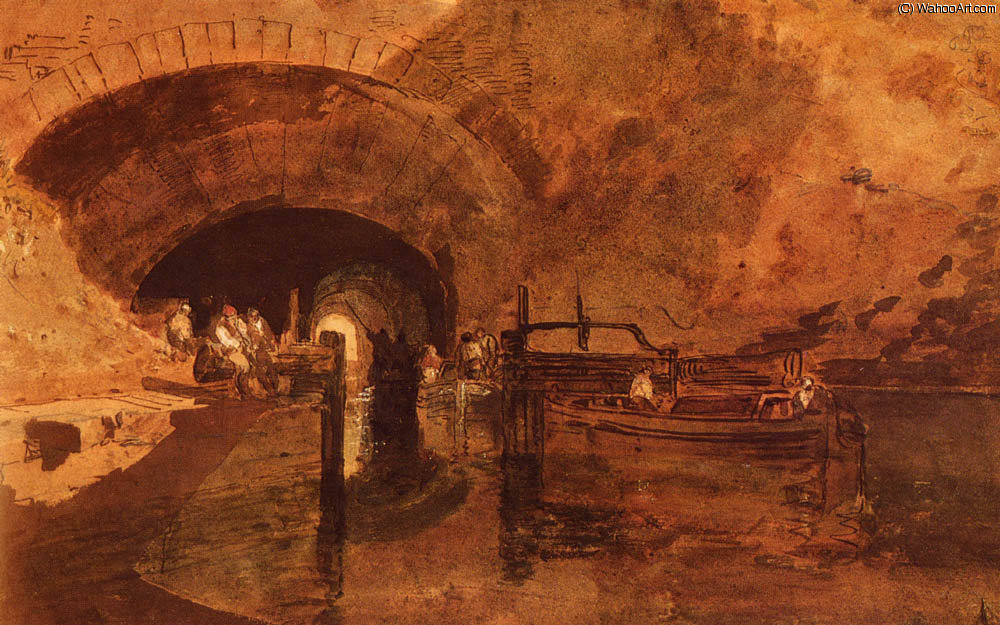 WikiOO.org - 百科事典 - 絵画、アートワーク William Turner - 運河トンネルの近くリーズ