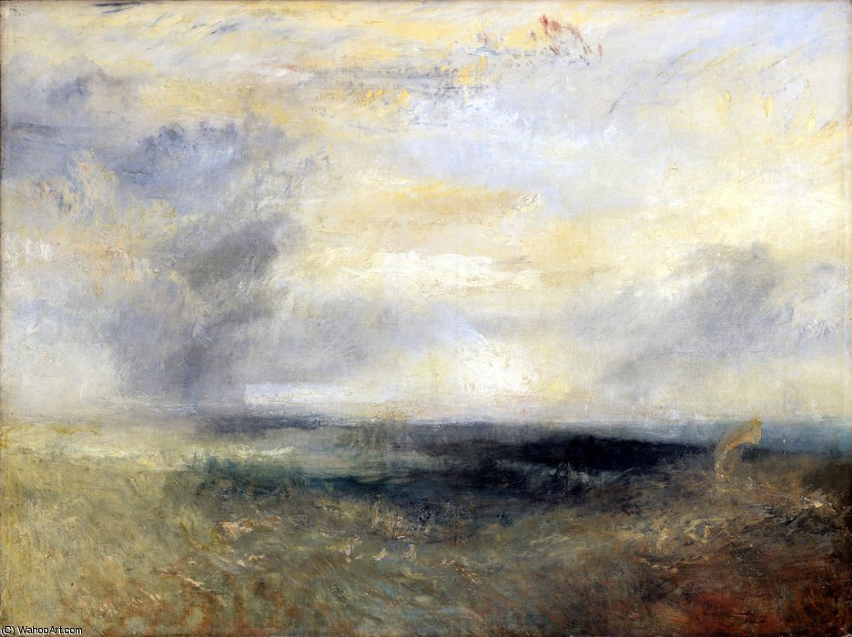 Wikioo.org - สารานุกรมวิจิตรศิลป์ - จิตรกรรม William Turner - Margate, from the Sea