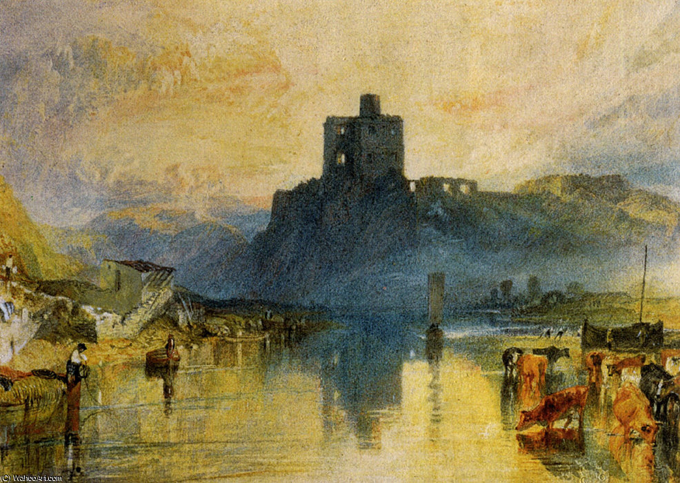 WikiOO.org - دایره المعارف هنرهای زیبا - نقاشی، آثار هنری William Turner - Norham Castle on the River Tweed
