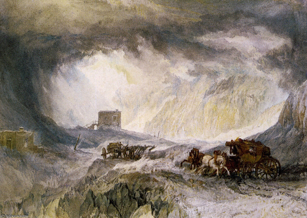 Wikioo.org - The Encyclopedia of Fine Arts - Painting, Artwork by William Turner - Passage of Mount Cenis