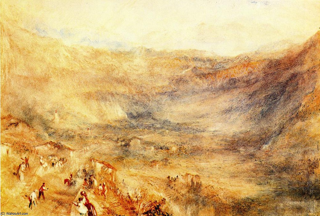Wikioo.org - The Encyclopedia of Fine Arts - Painting, Artwork by William Turner - The Brunig Pass from Meringen
