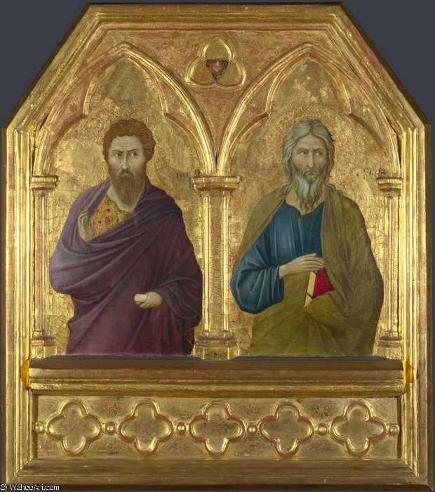 Wikioo.org - The Encyclopedia of Fine Arts - Painting, Artwork by Ugolino Di Nerio - Saint Bartholomew and Saint Andrew