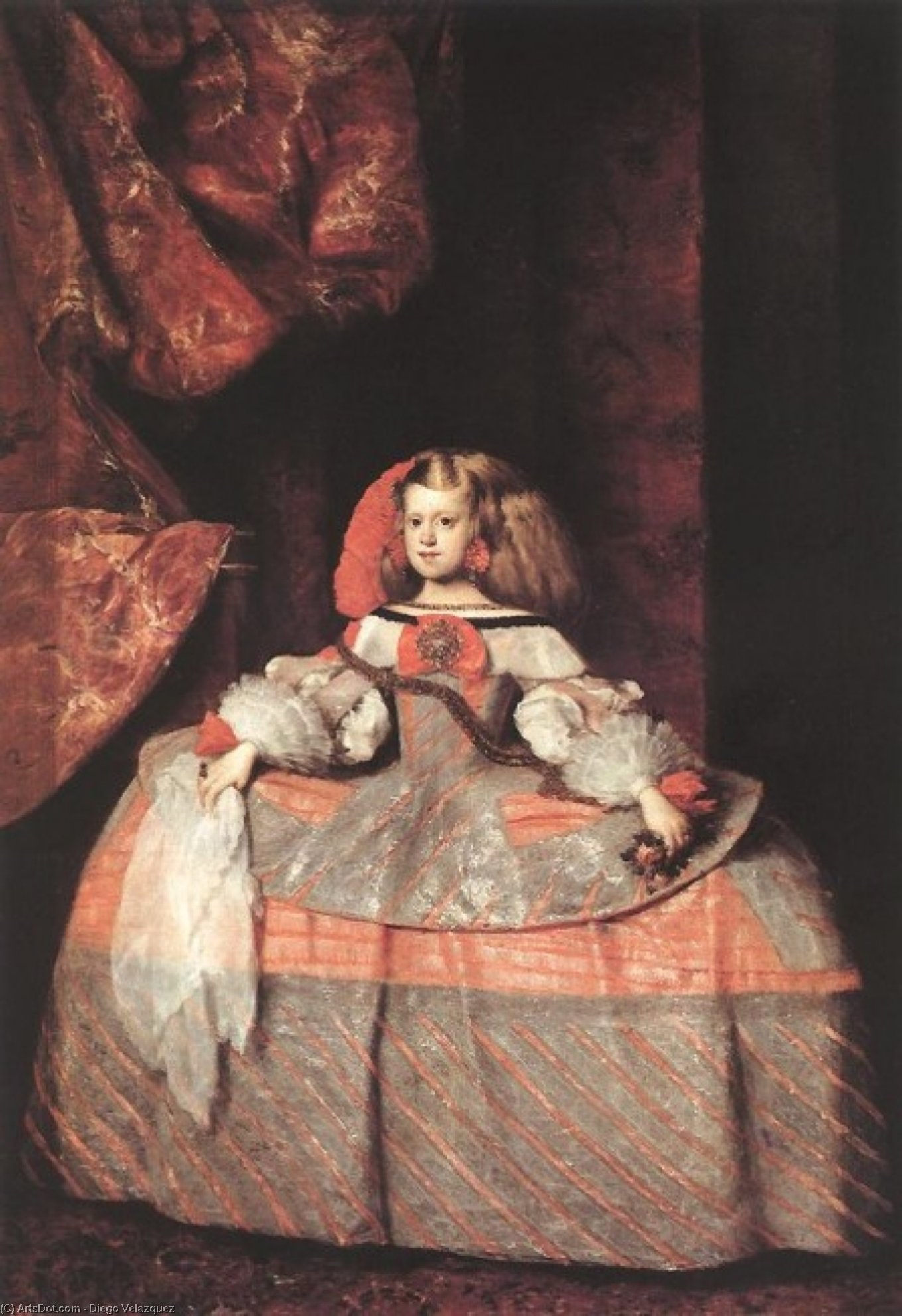 Wikioo.org - The Encyclopedia of Fine Arts - Painting, Artwork by Diego Velazquez - The Infanta Don Margarita de Austria