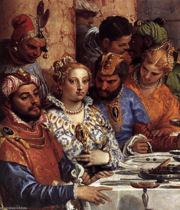 Wikioo.org - สารานุกรมวิจิตรศิลป์ - จิตรกรรม Paolo Veronese - The Wedding at Cana (detail)