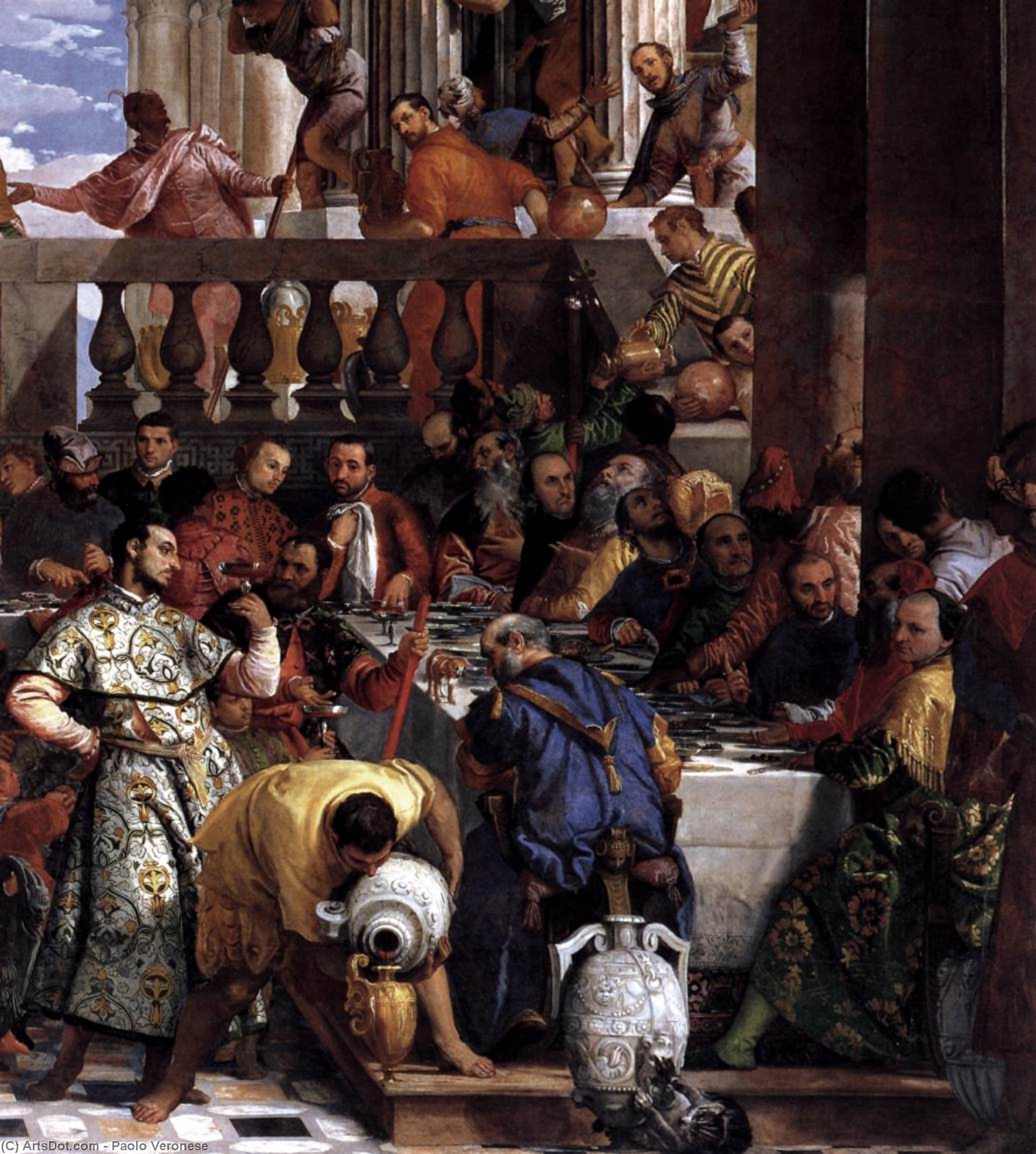 Wikoo.org - موسوعة الفنون الجميلة - اللوحة، العمل الفني Paolo Veronese - The Wedding at Cana (detail)2