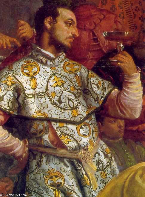 Wikioo.org - สารานุกรมวิจิตรศิลป์ - จิตรกรรม Paolo Veronese - The Wedding at Cana (detail)7