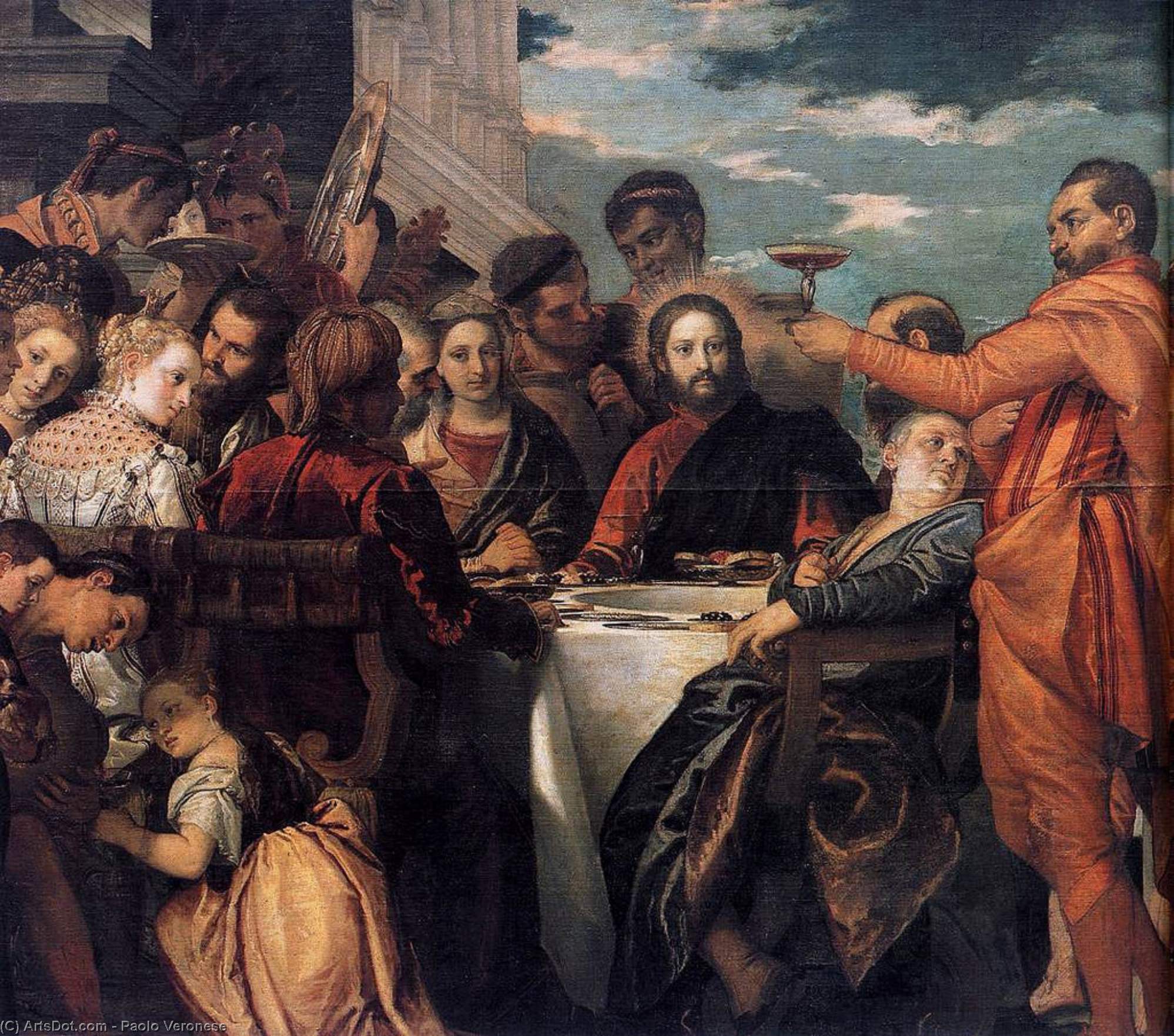 WikiOO.org - Encyclopedia of Fine Arts - Maleri, Artwork Paolo Veronese - Wedding at Cana (detail)2
