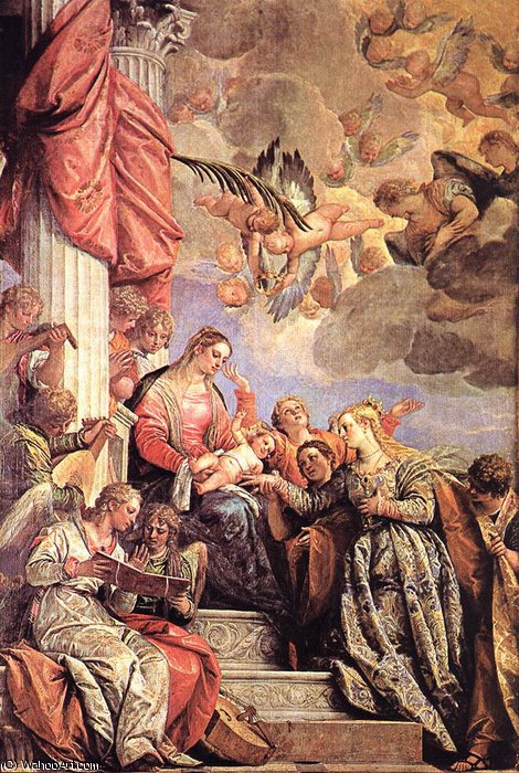 WikiOO.org - Enciclopédia das Belas Artes - Pintura, Arte por Paolo Veronese - The Marriage of St Catherine