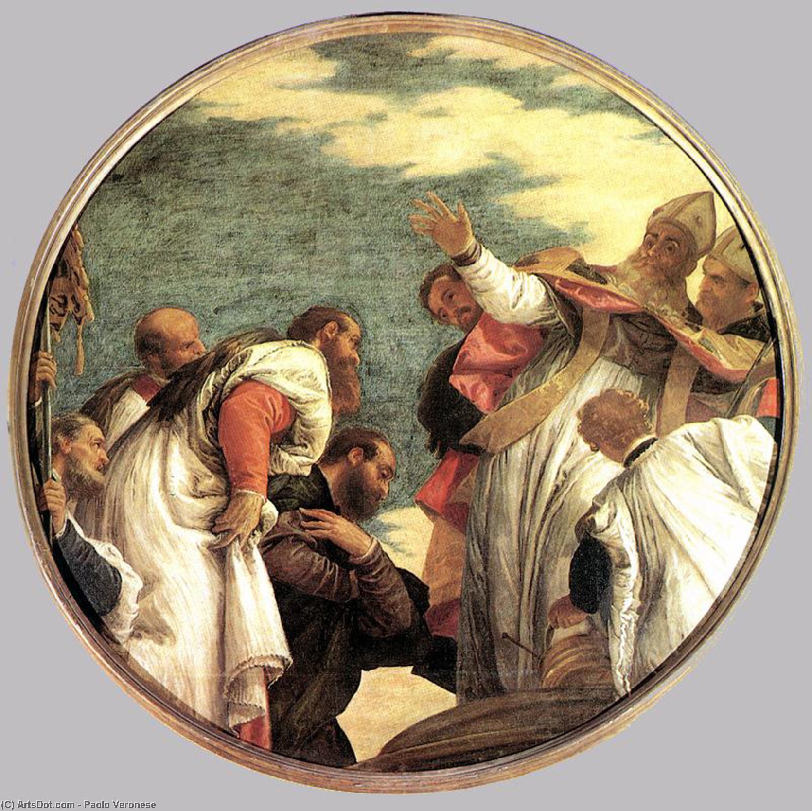 Wikioo.org - Encyklopedia Sztuk Pięknych - Malarstwo, Grafika Paolo Veronese - The People of Myra Welcoming St. Nicholas