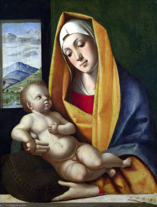 Wikioo.org - The Encyclopedia of Fine Arts - Painting, Artwork by Alvise Vivarini (Luigi Vivarini) - The Virgin and Child