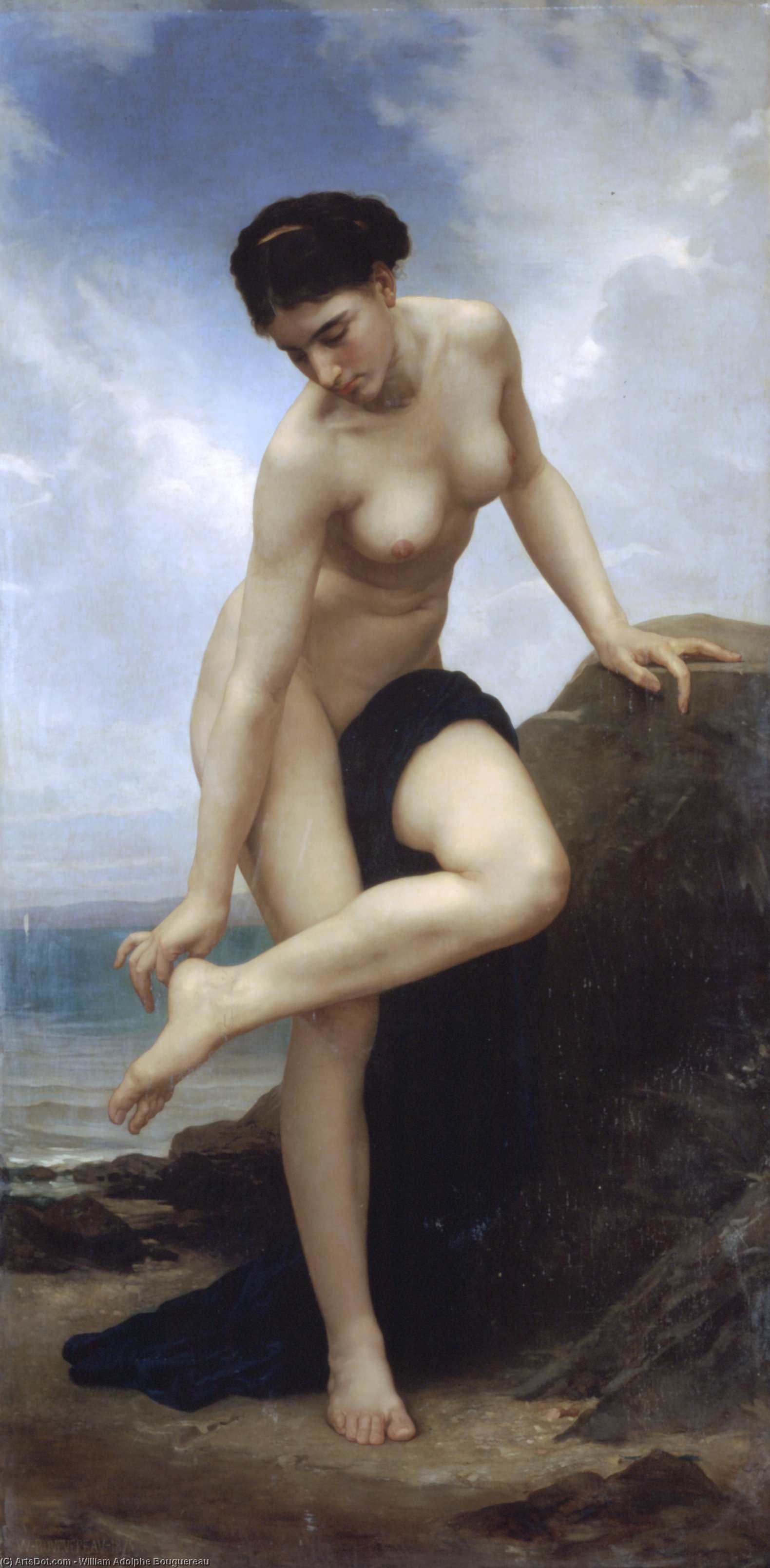 Wikioo.org - The Encyclopedia of Fine Arts - Painting, Artwork by William Adolphe Bouguereau - Apres le bain