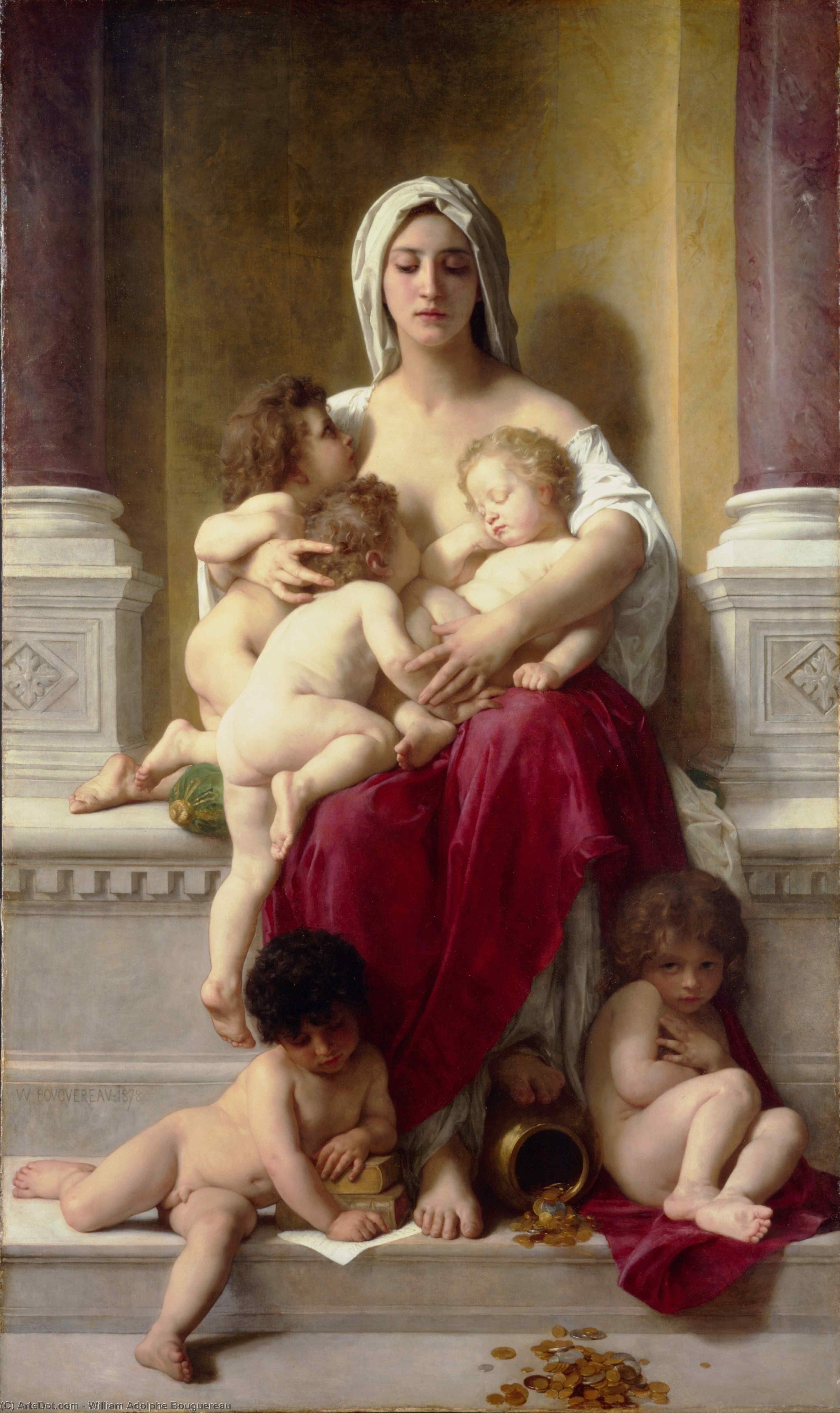 WikiOO.org – 美術百科全書 - 繪畫，作品 William Adolphe Bouguereau - 啦 慈善