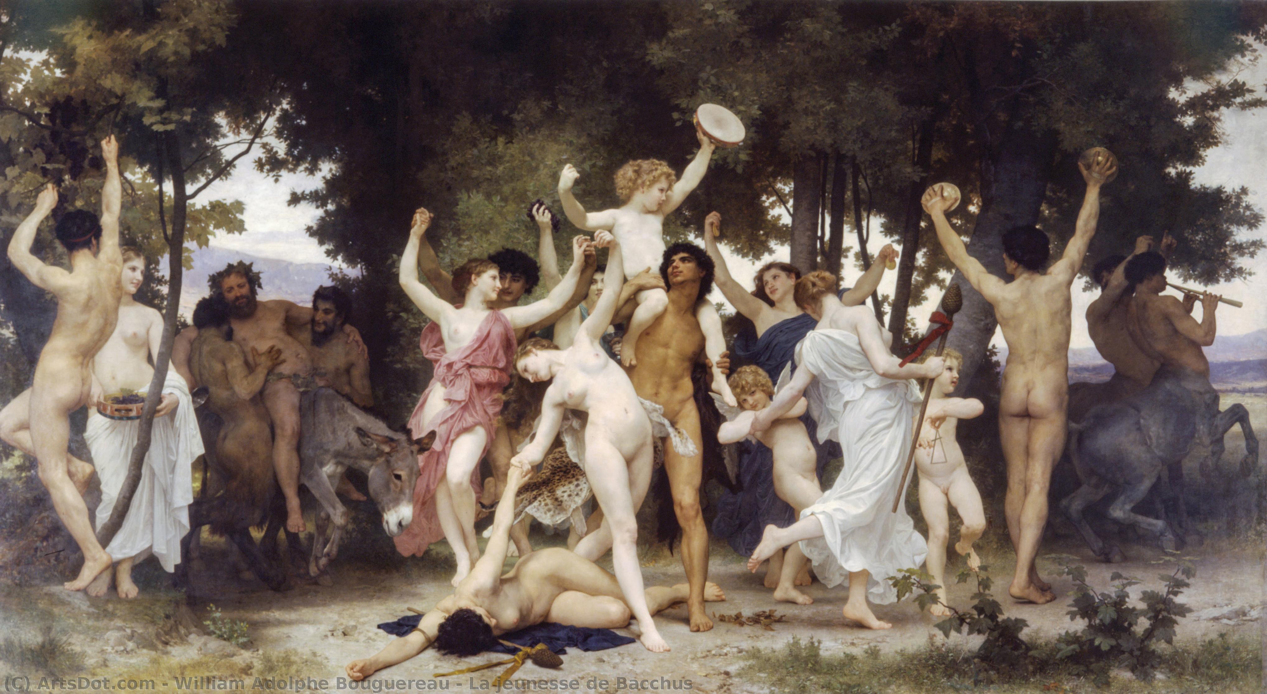 Wikioo.org - The Encyclopedia of Fine Arts - Painting, Artwork by William Adolphe Bouguereau - La jeunesse de Bacchus