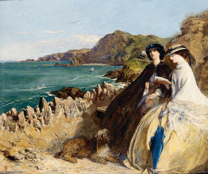 Wikioo.org - The Encyclopedia of Fine Arts - Painting, Artwork by Abraham Solomon - By the Seaside