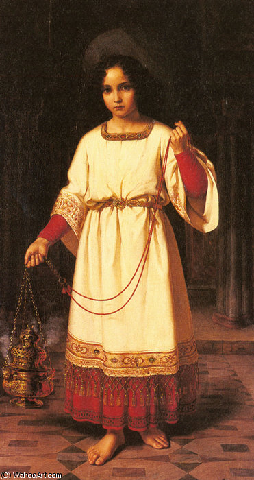 Wikioo.org - The Encyclopedia of Fine Arts - Painting, Artwork by Abraham Solomon - The acolyte