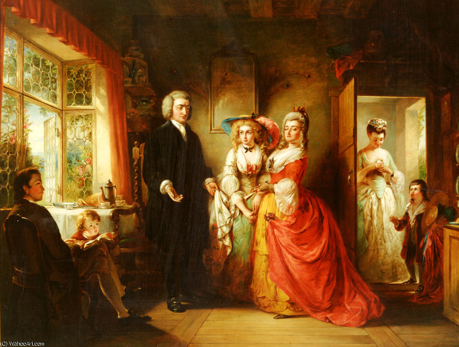 Wikioo.org - The Encyclopedia of Fine Arts - Painting, Artwork by Abraham Solomon - The vicar of wakefield