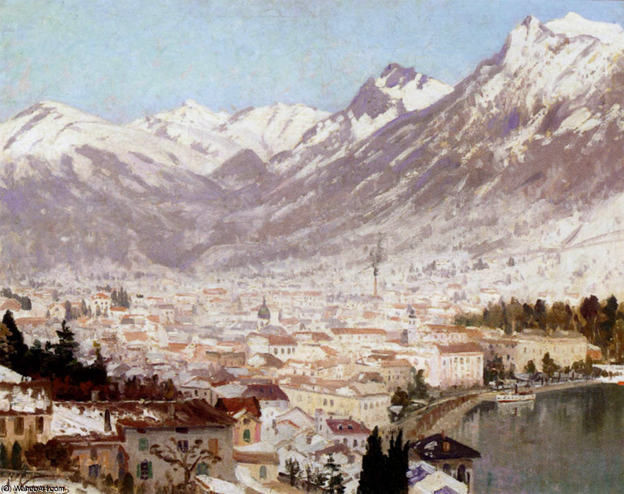 Wikioo.org - The Encyclopedia of Fine Arts - Painting, Artwork by Adelsteen Normann - A view of como