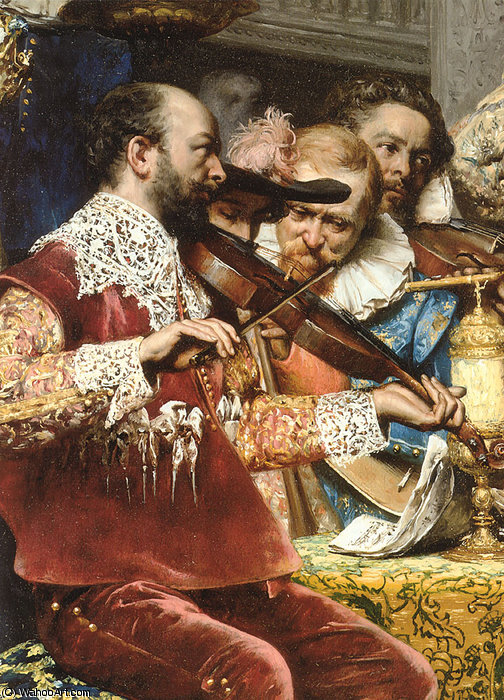 Wikioo.org – L'Enciclopedia delle Belle Arti - Pittura, Opere di Adolphe Alexandre Lesrel - Battesimo di dettaglio Conde