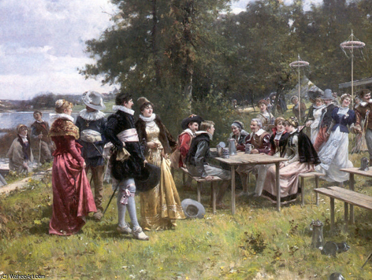 Wikioo.org - The Encyclopedia of Fine Arts - Painting, Artwork by Adrien Moreau - May day