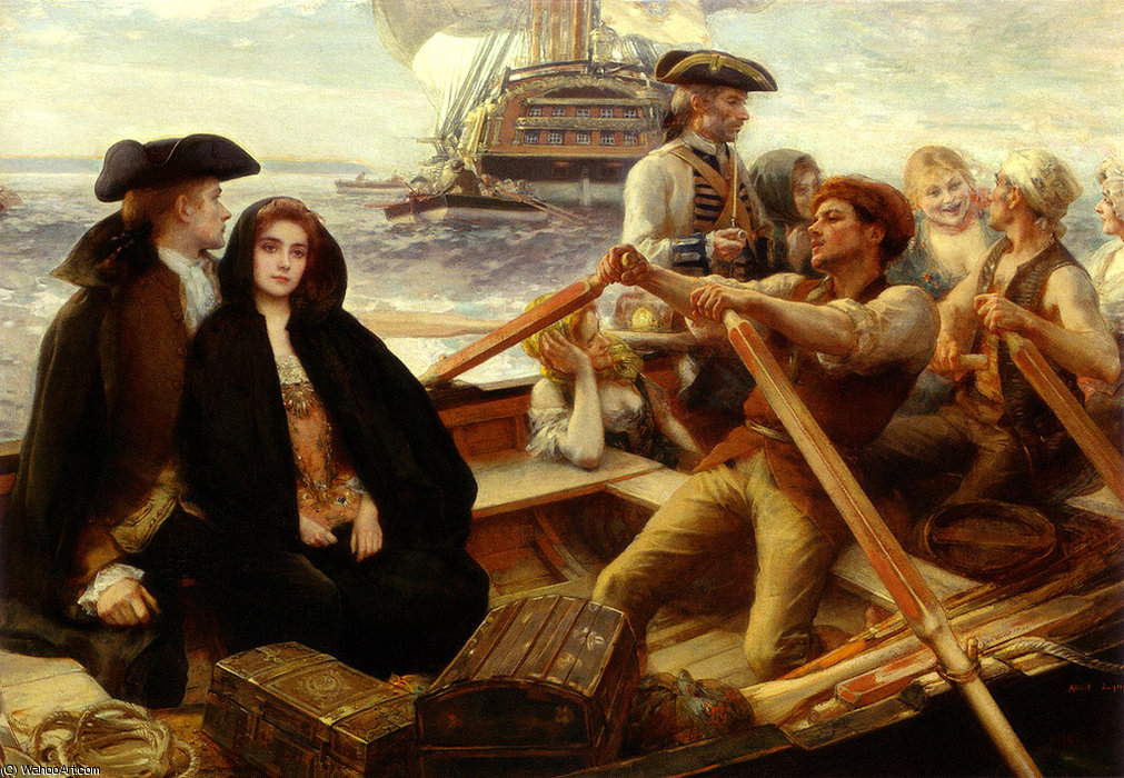Wikioo.org - สารานุกรมวิจิตรศิลป์ - จิตรกรรม Albert Lynch - The Jolly Boat