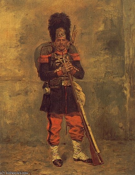 Wikioo.org - The Encyclopedia of Fine Arts - Painting, Artwork by Alphonse Marie Adolphe De Neuville - French grenadier