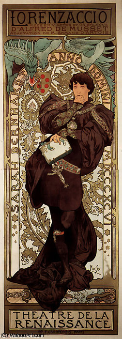 Wikioo.org - The Encyclopedia of Fine Arts - Painting, Artwork by Alfons Maria Mucha - Lorenzaccio