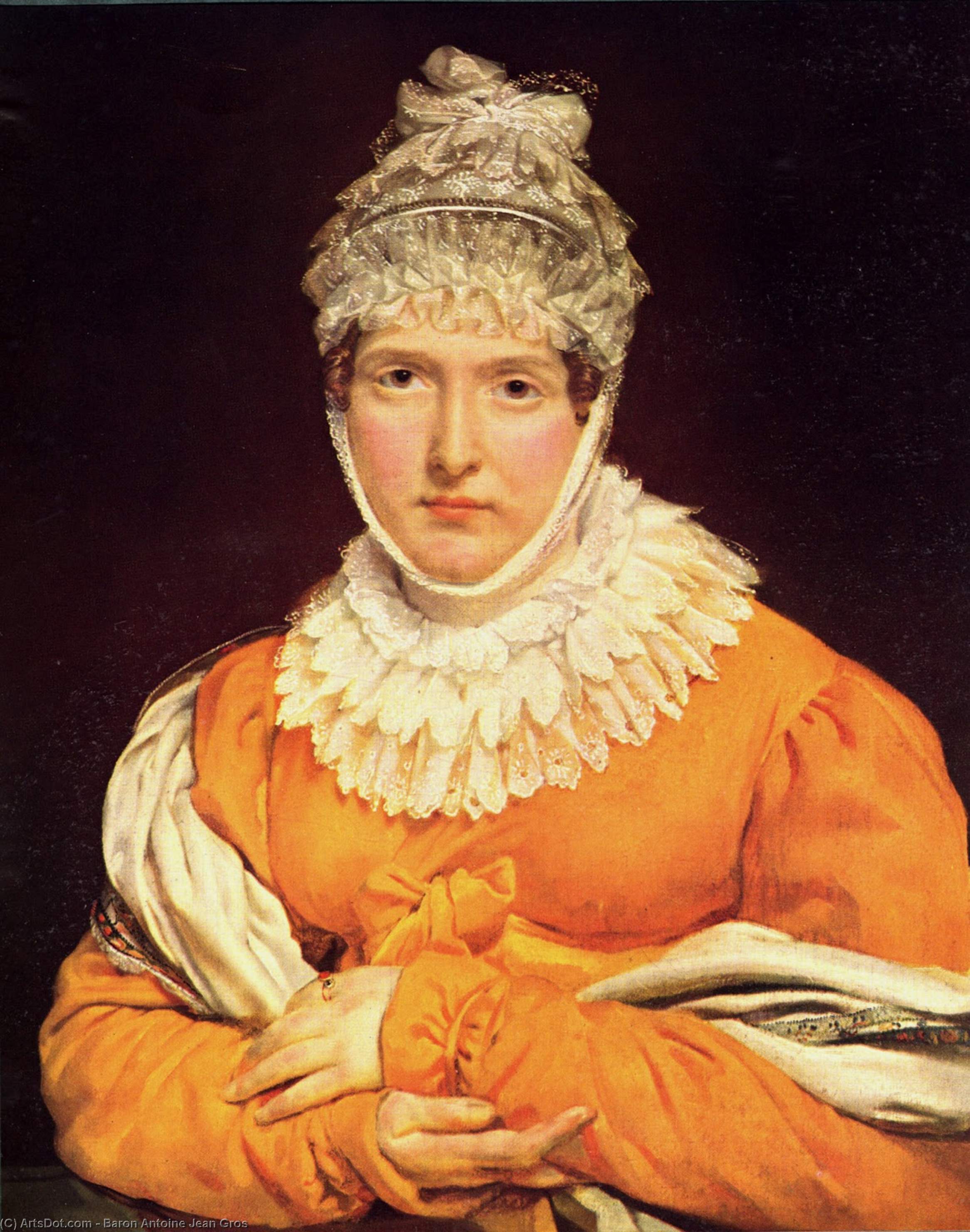 Wikioo.org – L'Encyclopédie des Beaux Arts - Peinture, Oeuvre de Baron Antoine Jean Gros - Portrait de Mademoiselle Récamier