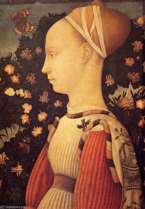 Wikioo.org – L'Encyclopédie des Beaux Arts - Peinture, Oeuvre de Pisanello - Antonio portrait de Ginevra d este