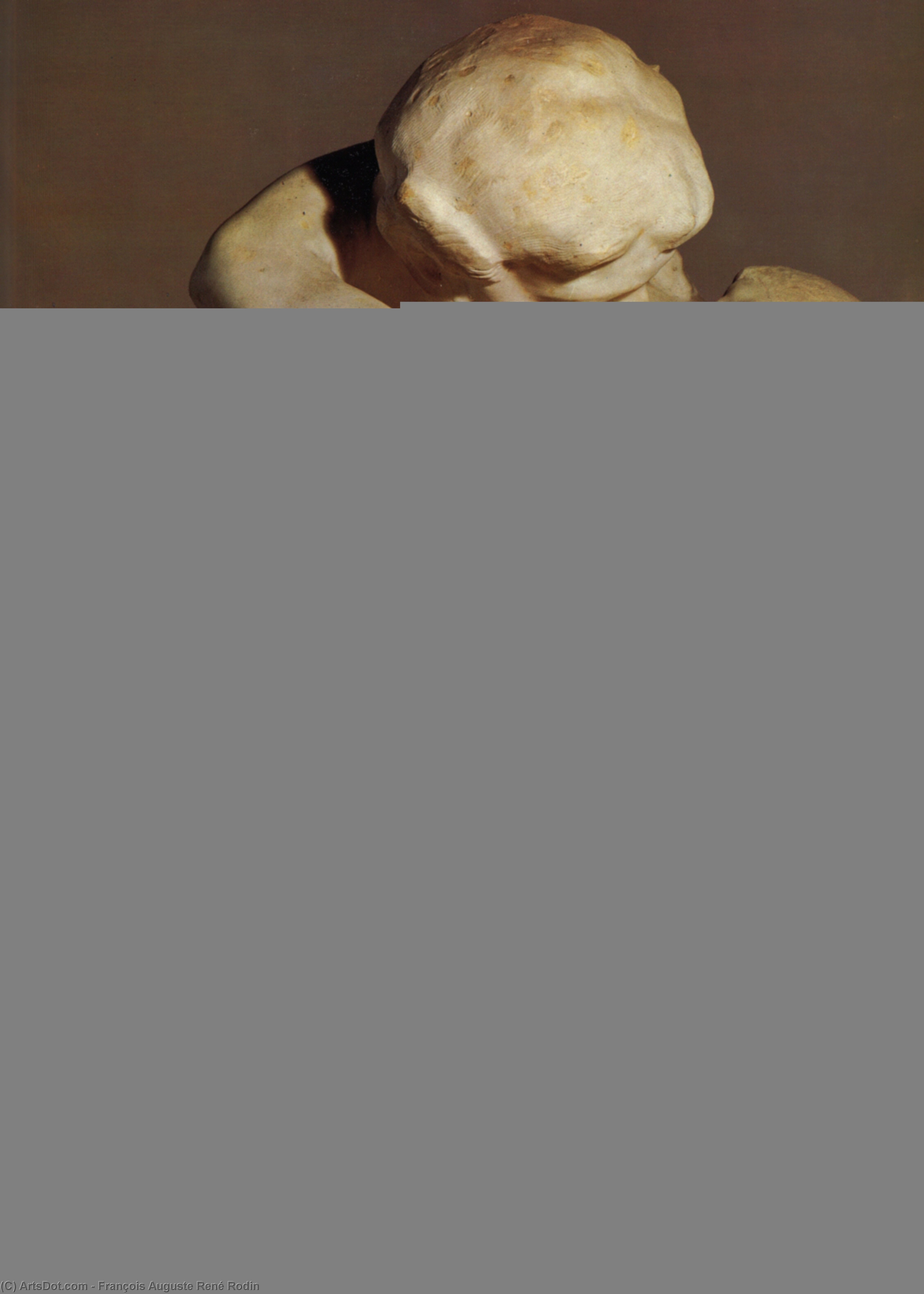 Wikioo.org – La Enciclopedia de las Bellas Artes - Pintura, Obras de arte de François Auguste René Rodin - El beso Detalle  de  atrás