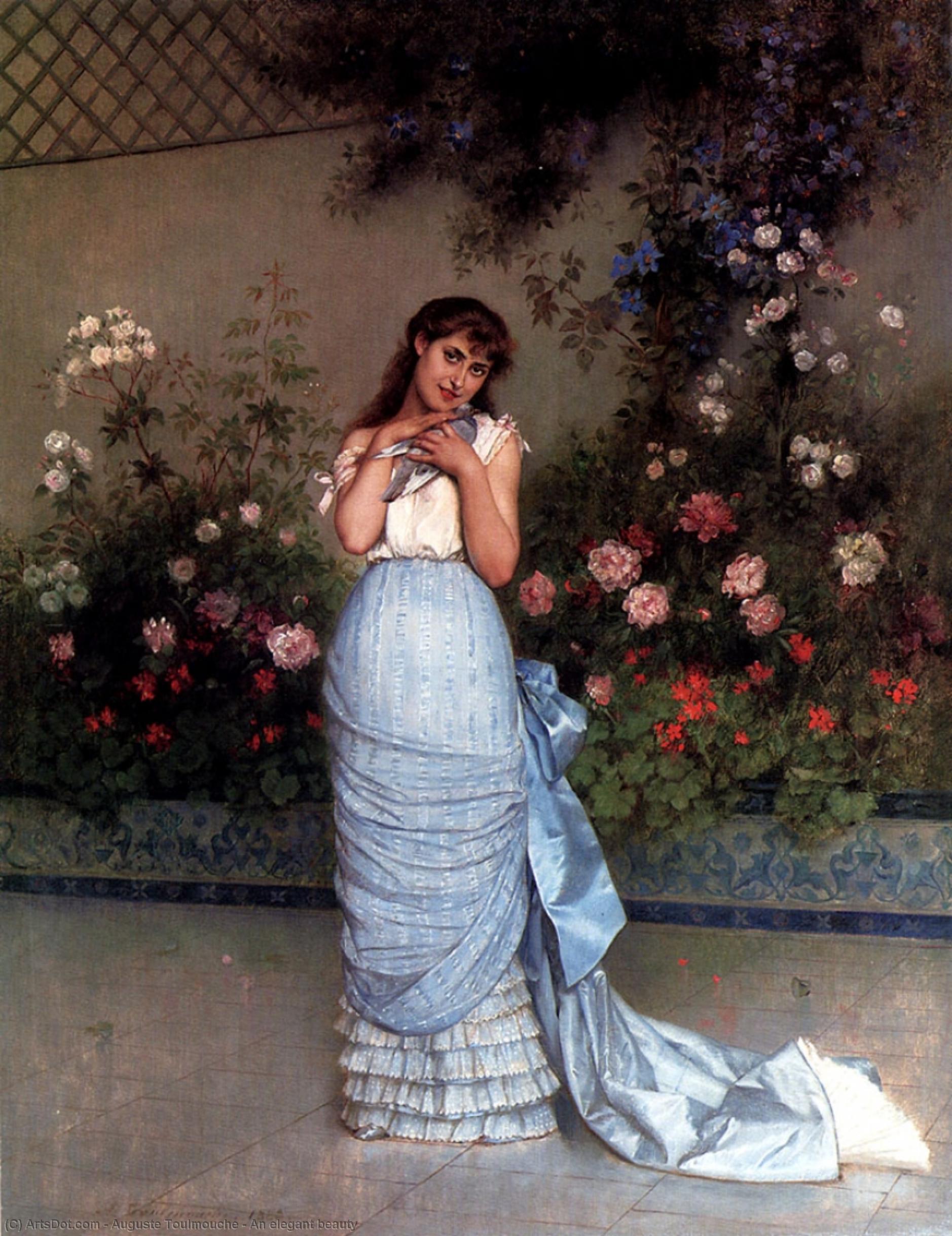 Wikioo.org - The Encyclopedia of Fine Arts - Painting, Artwork by Auguste Toulmouche - An elegant beauty