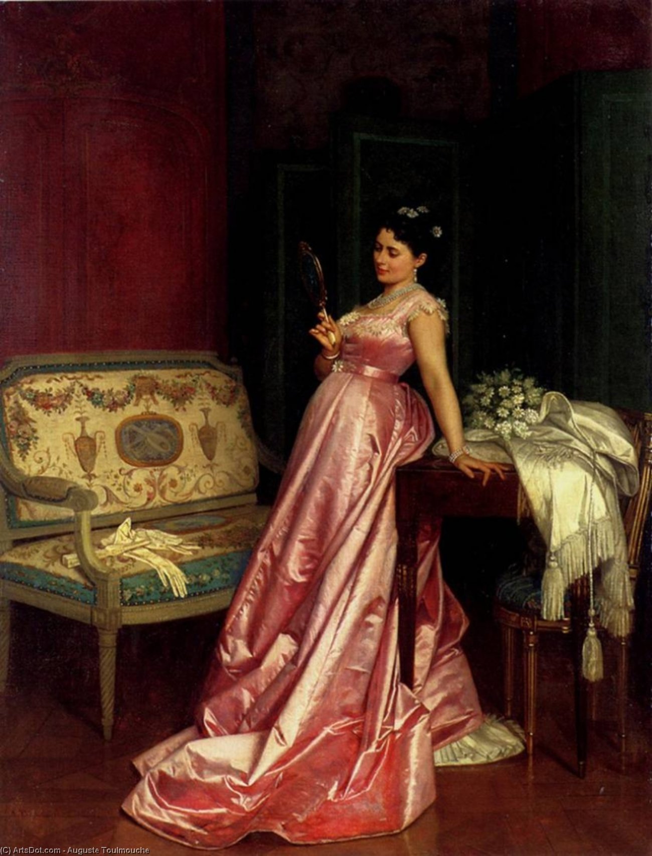 Wikioo.org - The Encyclopedia of Fine Arts - Painting, Artwork by Auguste Toulmouche - The admiring glance