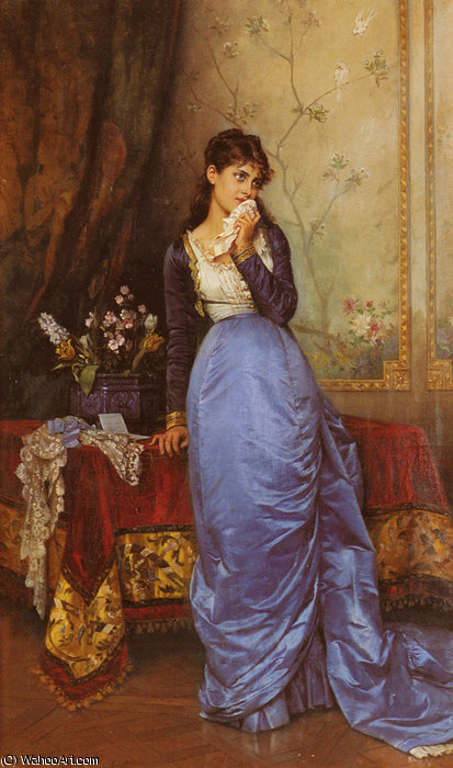 Wikioo.org - The Encyclopedia of Fine Arts - Painting, Artwork by Auguste Toulmouche - The letter