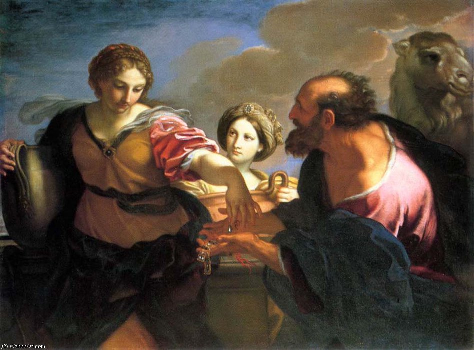 Wikioo.org - The Encyclopedia of Fine Arts - Painting, Artwork by Carlo Maratta - Rebecca and Eliezer at the Well