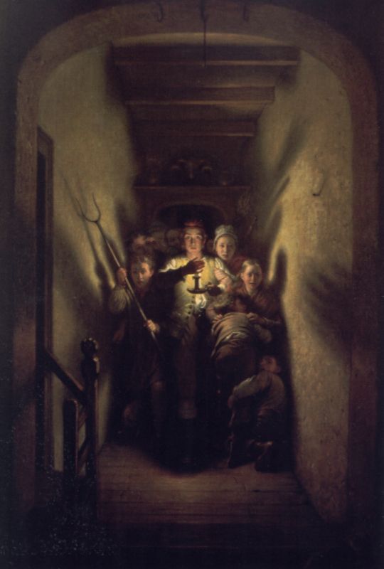 WikiOO.org - Enciklopedija likovnih umjetnosti - Slikarstvo, umjetnička djela Charles West Cope - The night alarm the advance